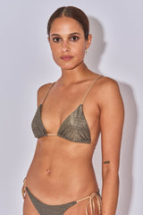 NIKI LUREX MINERAL TRIANGLE TOP