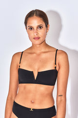 PAOLA BIJOU SCHWARZES BANDEAU-TOP