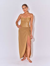 PAREO LONG A NOUER DORE LUREX