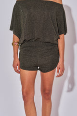 BLACK LUREX THAIS SHORTS