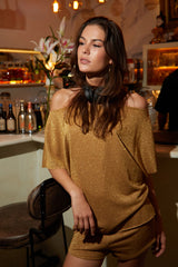 TOP THAIS COL BARDOT DORE LUREX